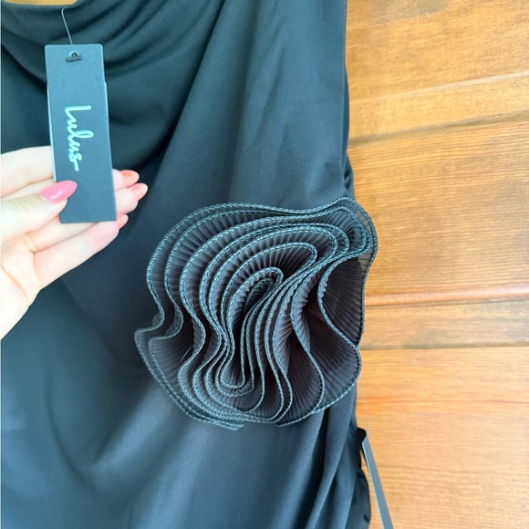 Lulus Attentive Allure Black Strapless Rosette Bodycon Mini Dress 🖤 - Picture 5 of 8